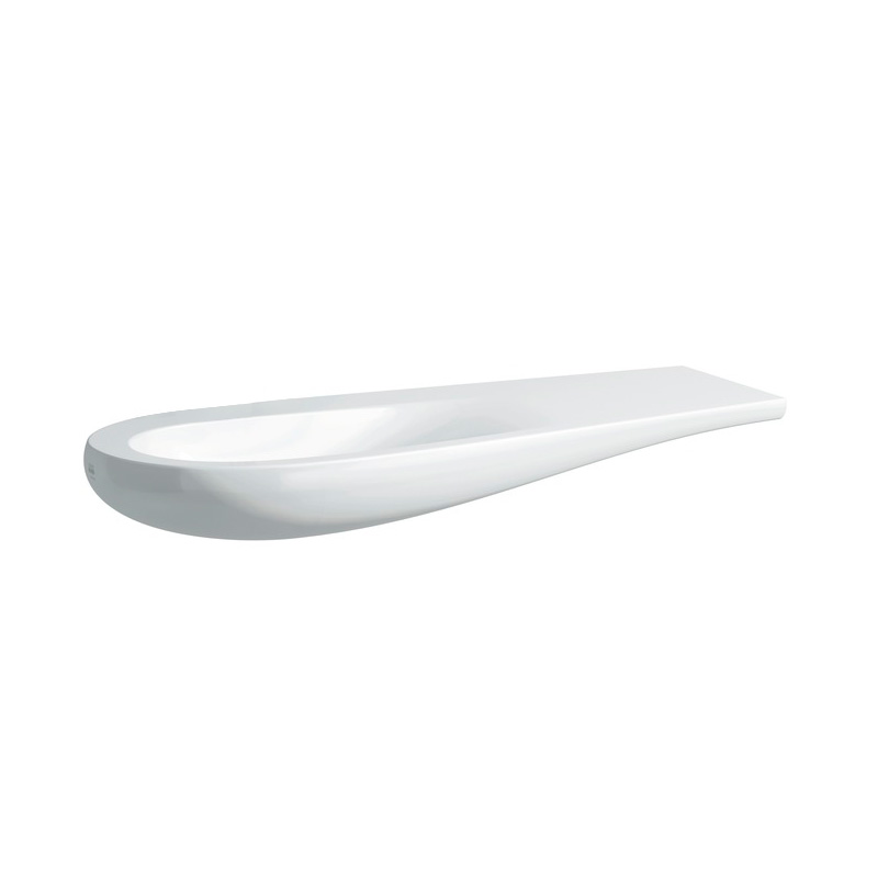 Laufen ALESSI ONE раковина 165*500*900мм, з iнтегр. стiлешницею, монт. зверху, без отв. пiд змiшувач, бiлий LCC, (H8149754001091)