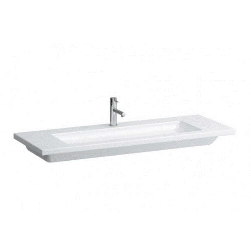 Laufen LIVING SQUARE раковина 130*48см, з 1-м отв. пiд змiшувач посерединi, з отв. переливу, (H8164360001041)