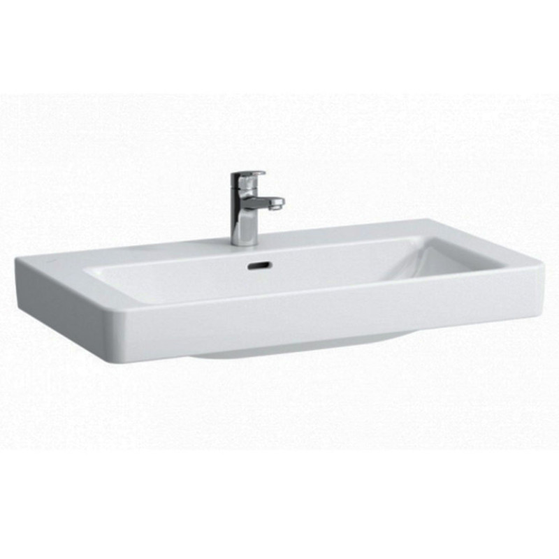 Laufen PRO S раковина 850*460мм, монтується зверху, 1 отв.для змішувача, відшлифована нижня поверхня, колір білий, (H8169650001041)