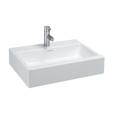 Laufen LIVING CITY раковина 600*460мм, з 1-м отв. пiд змiшувач, з отв. переливу, вiдшлiф. нижня поверхня, монт.зверху, (H8174340001041)