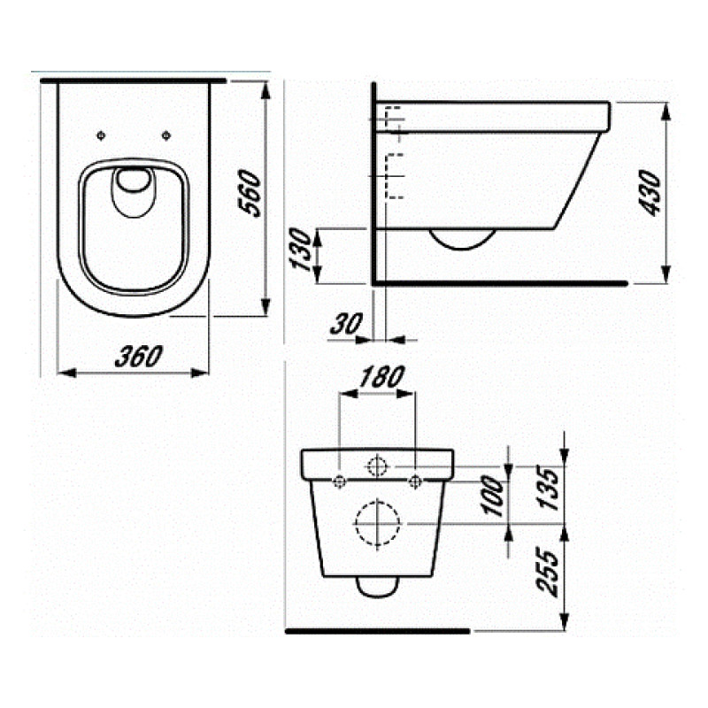 Laufen Унітаз підвісний LB3 (H8206800000001)