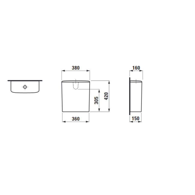 Laufen PALACE бачок, dual-flush, (H8287010008711)