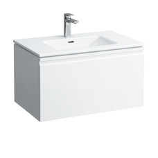 Laufen PRO S тумба 80*50см з раковиною, з одним отв. для змiш. посерединi, з комп. сифоном, колiр сiрий графiт, (H8609634801041)