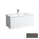 Laufen PRO S тумба 100*50см, з раковиною, з 1м отв. пiд змiшувач посерединi, з висувним ящичком, колiр сiрий графiт, (H8609654801041)