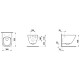 Laufen LUA Rimless унитаз подвесной, в комплекте с сиденьем Slim, (H8660800000001)