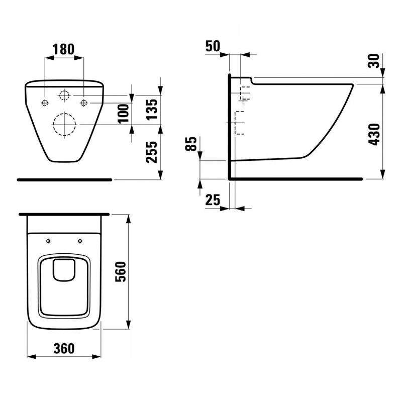 Laufen Унітаз консольний Palace Rimless + кришка Soft Close (H8667000000001)