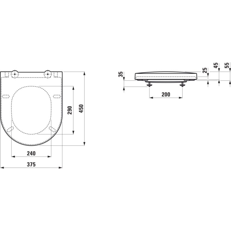 Laufen Кришка для унітазу Sonar (H8933410000001)