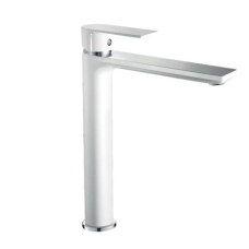 Змішувач для умивальника HAIBA ALEX 001 HIGH WHITE-CHROME (HB9564)