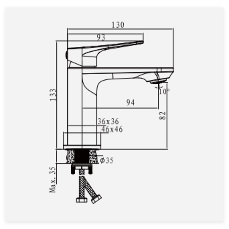 Змішувач для умивальника Haiba Geneva 001 (NUT) (HB9676)