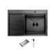 ITAL Кухонна мийка HD7850R, 750x500мм, нержавіюча сталь, права, чорний