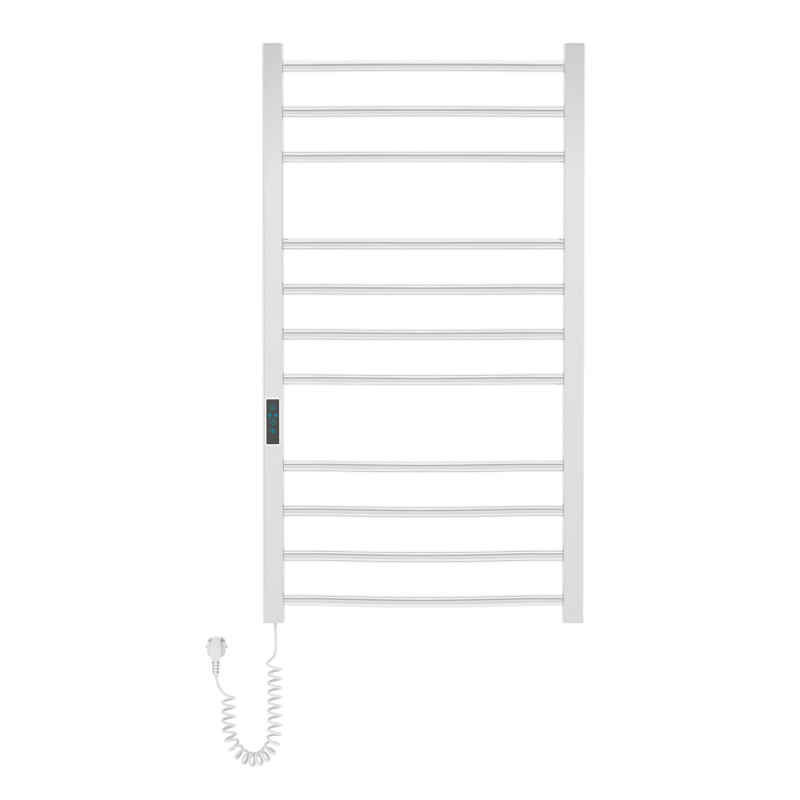 i-HEAT рушникосушарка електро, 120W, 500 * 900мм, AISI 304, 11п. (4-4-3) коло, стійки квадрат, таймер, терморегулятор, сталь полірована, лівий