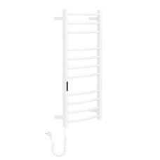 i-HEAT рушникосушарка електро, 120W, 500 * 900мм, AISI 304, 11п. (4-4-3) коло, стійки квадрат, таймер, терморегулятор, білий глянець, лівий