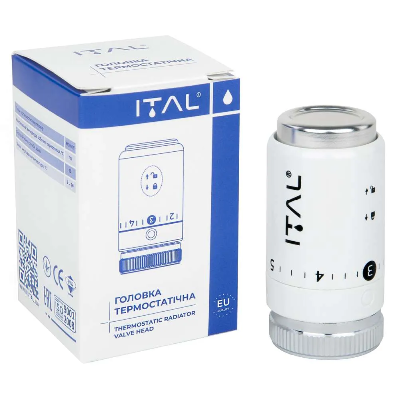 ITAL арматур. Термостатична головка біла ITAL IT0016-1 (IT0016-1)