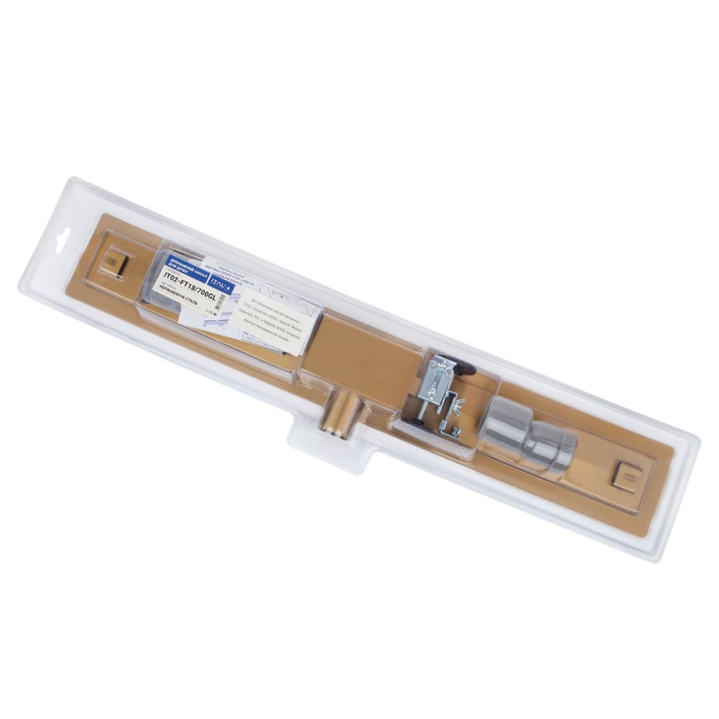 ITAL Душовий трап IT02-FT18/800, 800 мм, нержавіюча сталь, Brushed GOLD