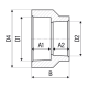 ITAL Муфта перехідна PP-r 90 x 75 мм