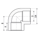 ITAL Кутник 90° PP-r 50 мм