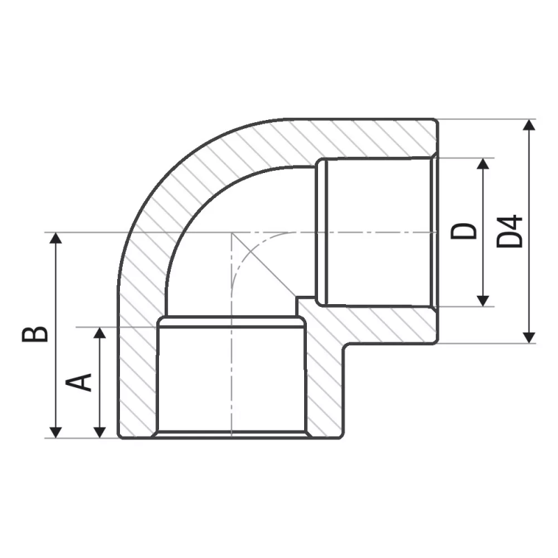 ITAL Кутник 90° PP-r 63 мм