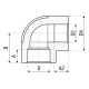 ITAL Кутник 90° перехідний PP-r 32 x 20 мм