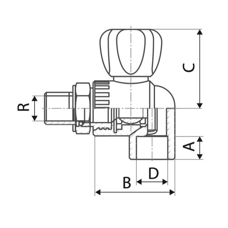 ITAL Кран кульовий PP-r 25 мм х 3/4