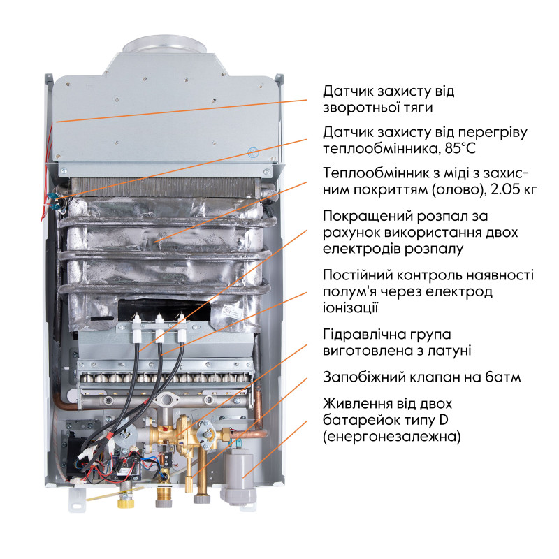 Thermo Alliance Газова колонка JSD20-10CR 10 л White (JSD2010CRWHITE)