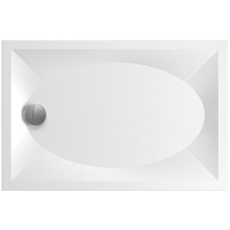 KDPART80X120/00 ART Піддон душовий прямокутний 80х120 з литого (штучного) каменю з ніжками та панелью, антиковзка поверхня, білий глянець