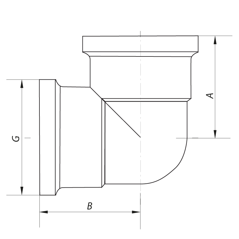 Угол 3/4'' ВВ Koer KF.L08F (KF0073)