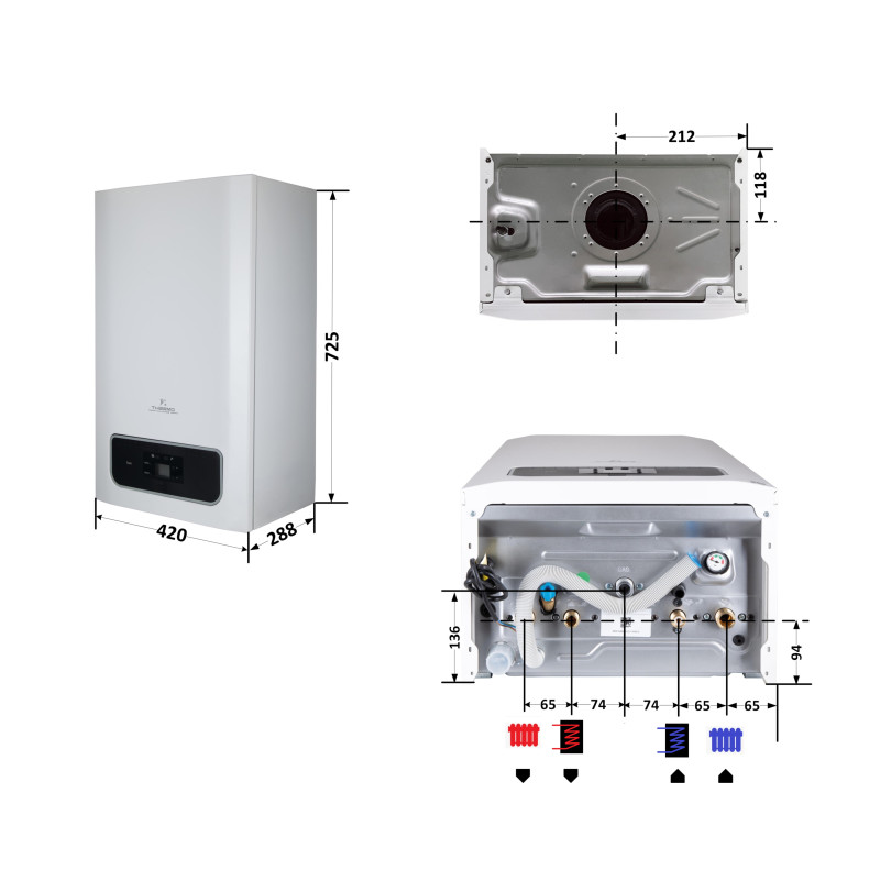 Котел газовий Thermo Alliance Ewa System 28 кВт одноконтурний, конденсаційний SD00055955