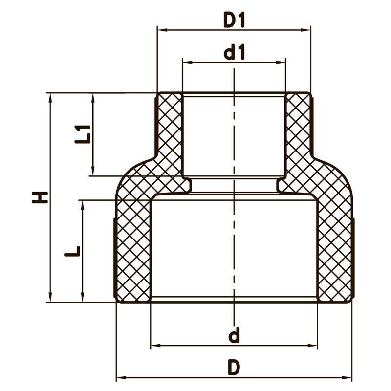 Муфта редукционная ВВ 25x20 PPR Koer K0032.PRO (KP0040)