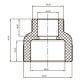 Муфта редукционная ВВ 40x25 PPR Koer K0035.PRO (KP0043)