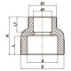 Муфта редукционная ВВ 63x50 PPR Koer K0040.PRO (KP0048)