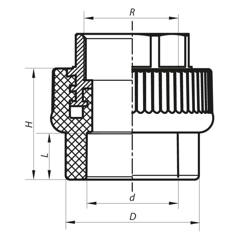 Муфта ВР 63x2F PPR Koer K0093.PRO (KP0111)