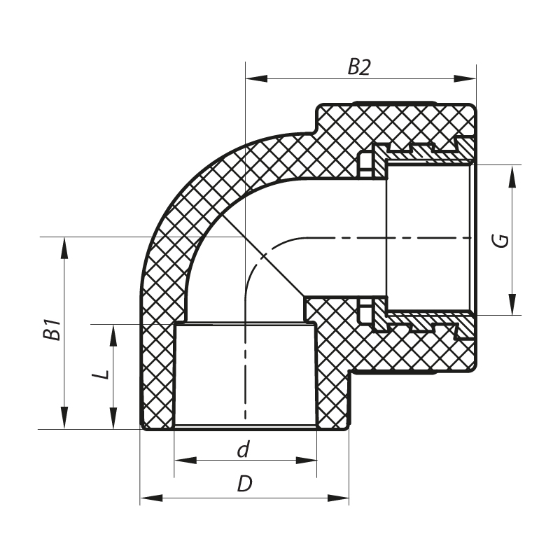 Угол ВР 25x1/2F PPR Koer K0114.PRO (KP0136)