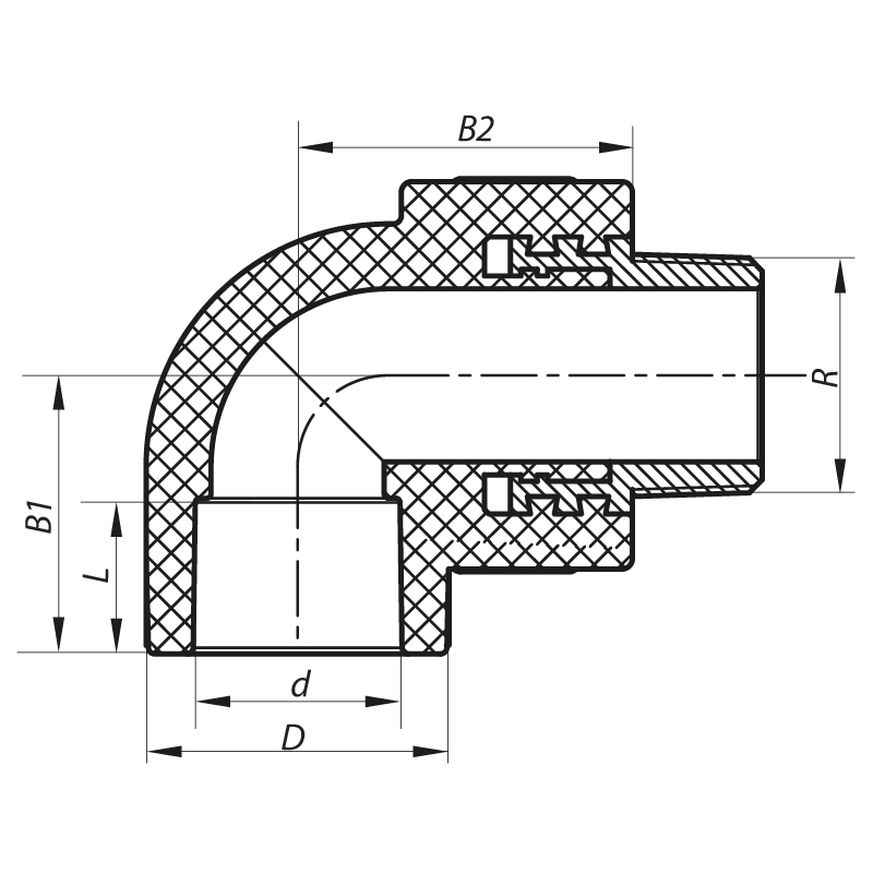 Угол НР 25x1/2M PPR Koer K0119.PRO (KP0142)