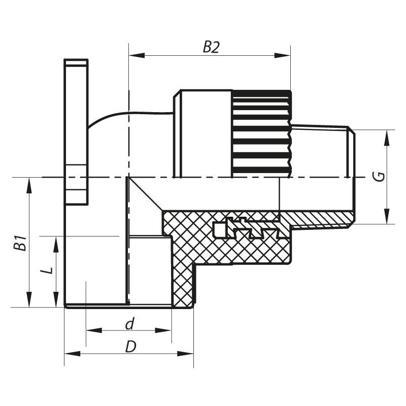 Угол установочный НР 20x1/2M PPR Koer K0124.PRO (KP0149)