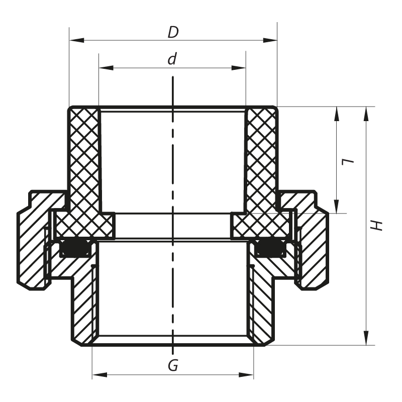Сгон-американка ВР 25x3/4F PPR Koer K0130.PRO (KP0165)
