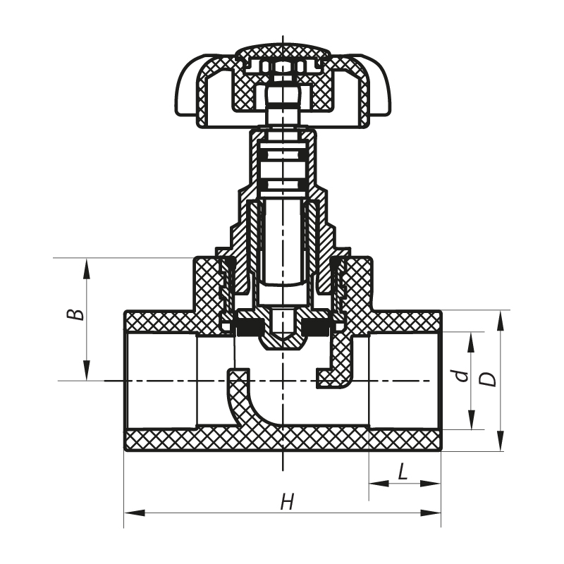 Кран вентильный 20 Koer PPR K0183.PRO (KP0237)