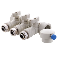 Коллектор распределительный 3-way с фитингом (40x20) PPR Koer K0191.PRO (KP2556)