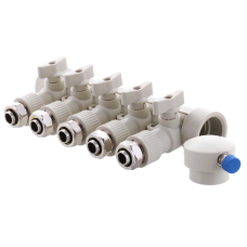 Коллектор распределительный 5-way с фитингом (40x20) PPR Koer K0193.PRO (KP2558)