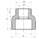 Муфта редукционная ВВ 75x40 PPR Koer K0208.PRO (KP2573)