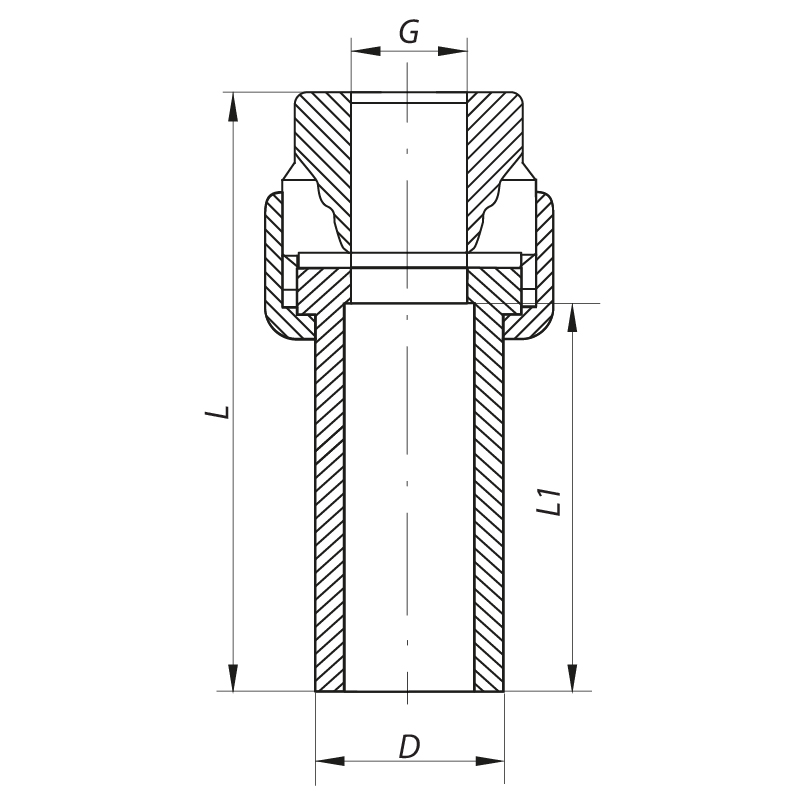 Разборное резьбовое соединение ВР 25x3/4F PPR Koer K0235.PRO (KP2600)