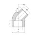 Угол Koer K0263.PRO 20 PPR 45 ВН (KP2907)
