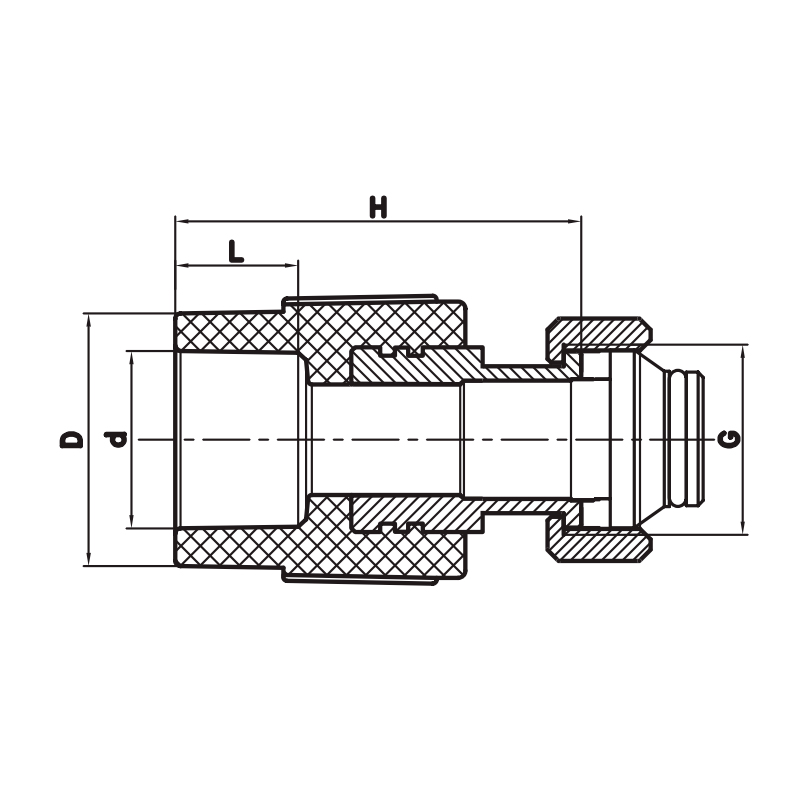 Муфта с евроконусом и накидной гайкой Koer K0240.PRO White - 20x3/4 PPR (KP3134)