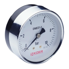 Манометр аксиальный (KOER KM.611A) (0-10 bar), D 63мм, 1/4'' (KR0212)