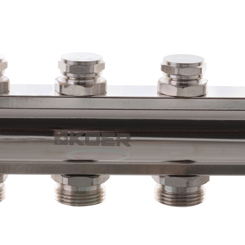 Коллекторный блок с термостатическими клапанами Koer KR.1100-06 1”x6 ways (KR2632)