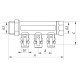 Колектор з кульовими кранами та фітингом Koer KR.1125-4 - 3/4”x4 Ways (KR2837)