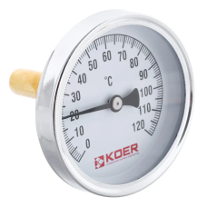 Термометр аксиальный с погружной гильзой KOER KT.671A D=63мм 1/2'' (KR2899)