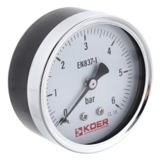 Манометр осевой KOER KM.611A D 63мм (0-6 bar) 1/4'' (KR2901)