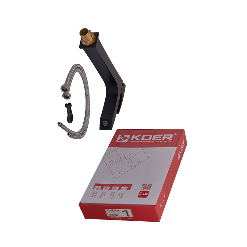 Смеситель для умывальника Koer KB-11007-05 высокий (Цвет черный) (KR3441)