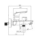 Смеситель для ванны с коротким изливом Koer KB-40008-01 (Цвет хром) (KR3472)