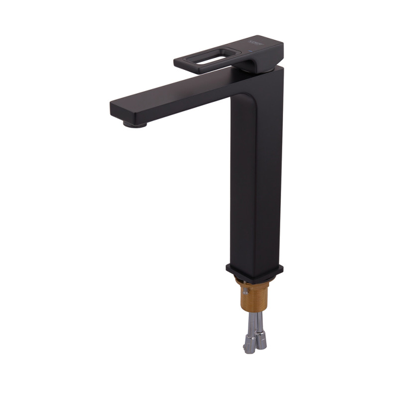Смеситель для умывальника Koer KB-11009-05 высокий (Цвет черный) (KR3501)